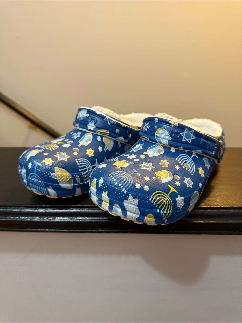 Hanukkah Crocs - Cozy Lined Slip-Ons